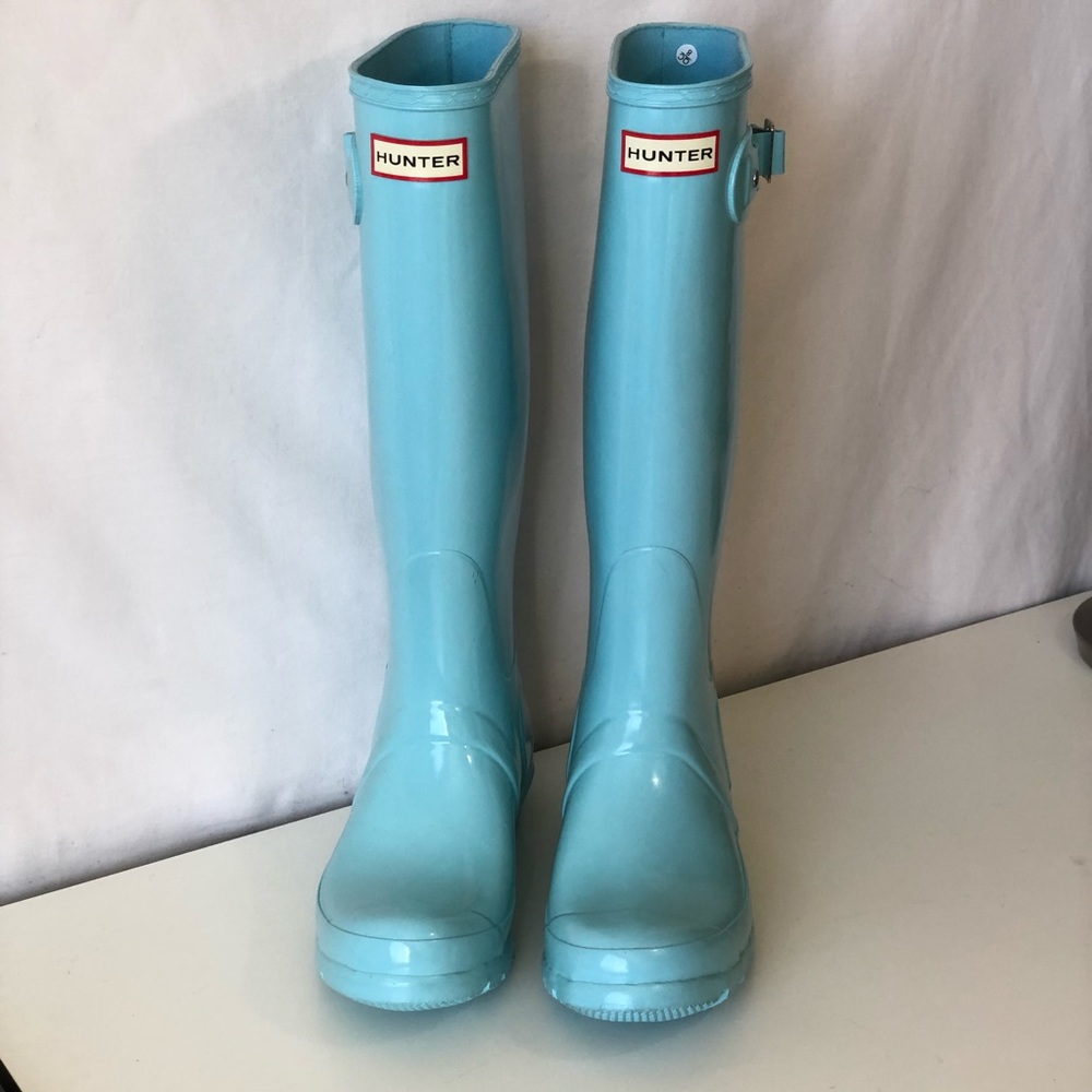 Hunter Womens Original High Gloss Rain Boots Welly - Picture 2 of 7